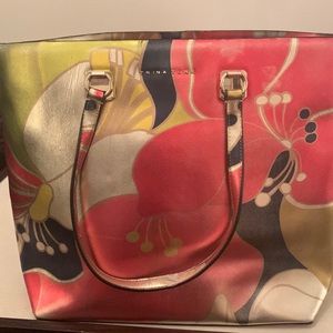 Trina Turk Tote Metallic Floral